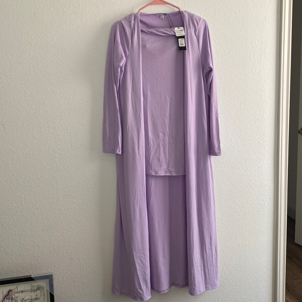Brand New Mini Dress set! Halter mini dress with Duster cover up included!
